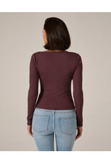7 Diamonds 7Diamonds MODAL RIBBED BOATNECK TOP