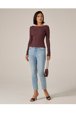 7 Diamonds 7Diamonds MODAL RIBBED BOATNECK TOP