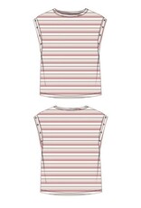 Liverpool Los Angeles Liverpool Sleeveless Dolman Knit Top Pink Multi Stripe