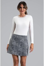 IBKul IBKul Stephanie Faux Wrap Skort Black White