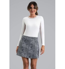 IBKul IBKul Stephanie Faux Wrap Skort Black White