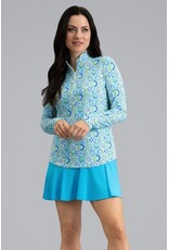 IBKul IBKul Alexis Long Sleeve Mock Lime