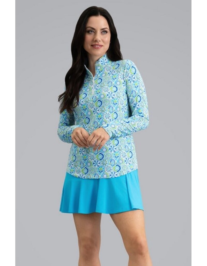 IBKul IBKul Alexis Long Sleeve Mock Lime