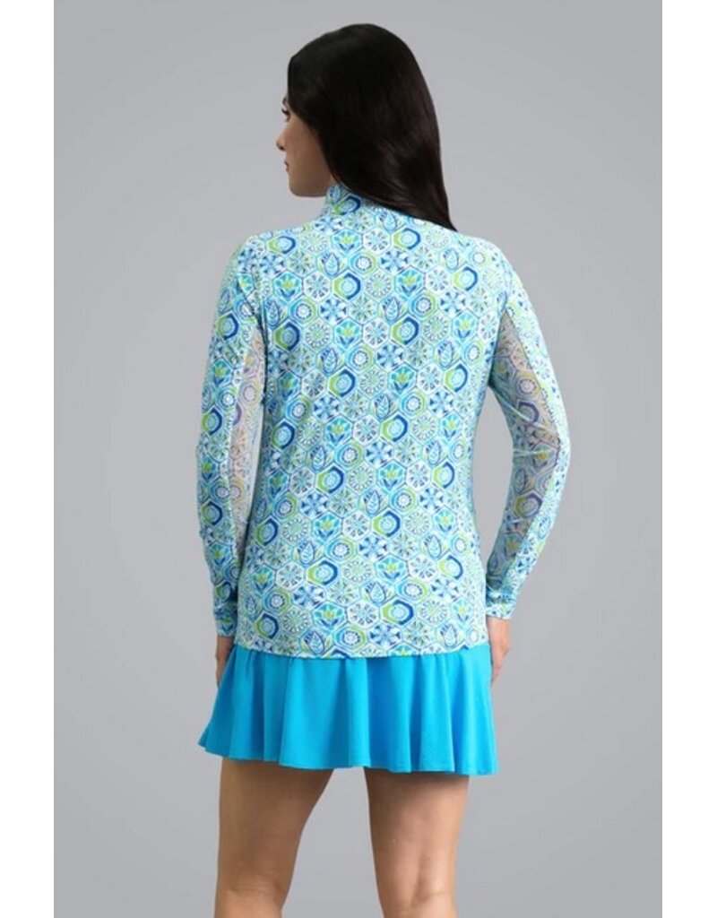 IBKul IBKul Alexis Long Sleeve Mock Lime