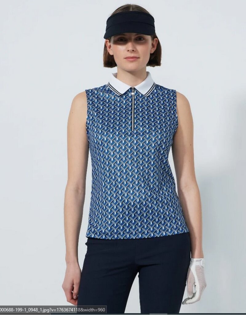 Daily Sports Daily Sports Twisted Sleeveless Polo Geo