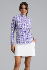 IBKul IBKul Norma Long Sleeve Mock Plum