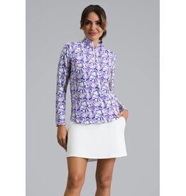 IBKul IBKul Norma Long Sleeve Mock Plum