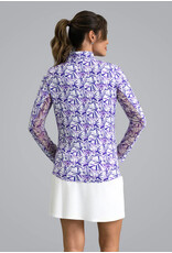 IBKul IBKul Norma Long Sleeve Mock Plum
