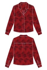 Liverpool Los Angeles Liverpool Long Sleeve Woven Top with Hidden Placket