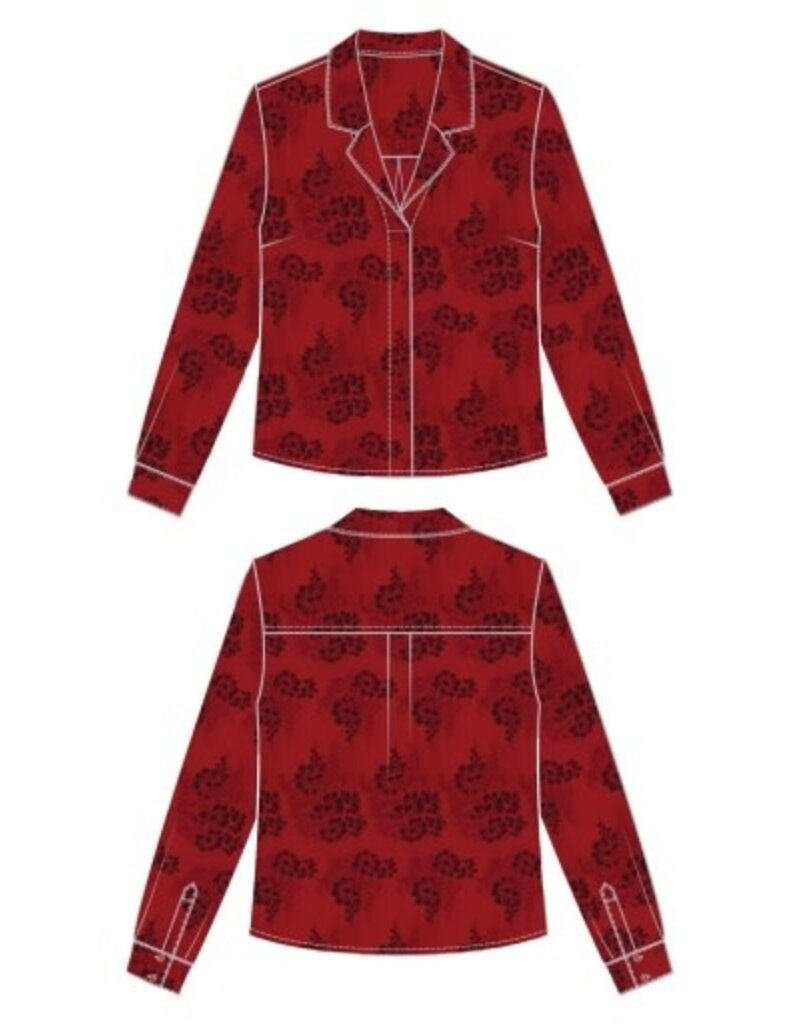 Liverpool Los Angeles Liverpool Long Sleeve Woven Top with Hidden Placket