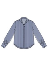 Liverpool Los Angeles Liverpool Adjustable Sleeve Button Front Woven Top