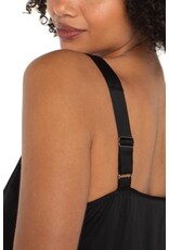 Liverpool Los Angeles Liverpool Woven Tank with Lace Trim