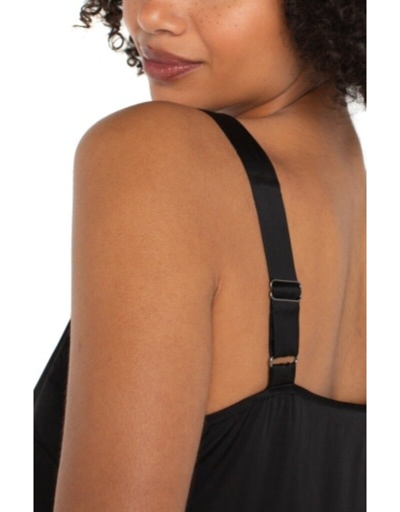 Liverpool Los Angeles Liverpool Woven Tank with Lace Trim