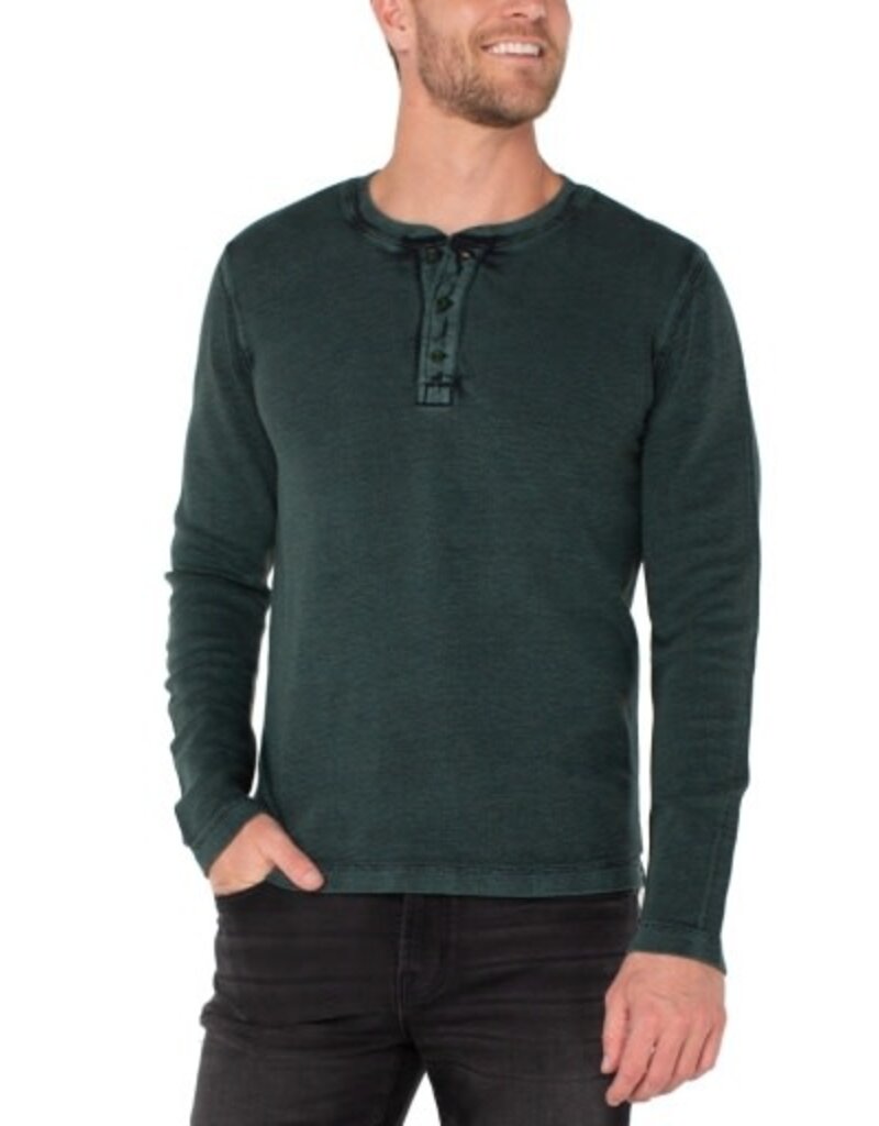 Liverpool Los Angeles Liverpool Henley Long Sleeve Spruce Black Metal