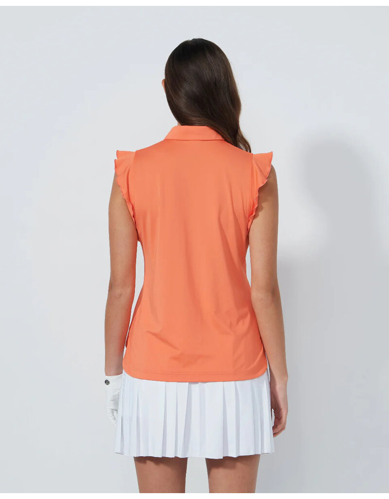Daily Sports Daily Sports Frill Sleeveless Polo Electric Orange