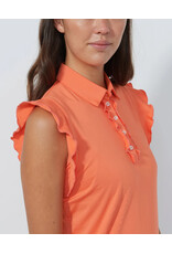 Daily Sports Daily Sports Frill Sleeveless Polo Electric Orange