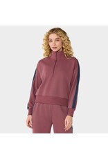 Thirty Three Threads Tavi Terry Half Zip Pullover Deep Ember Navy