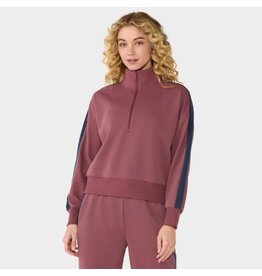 Thirty Three Threads Tavi Terry Half Zip Pullover Deep Ember Navy