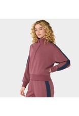 Thirty Three Threads Tavi Terry Half Zip Pullover Deep Ember Navy