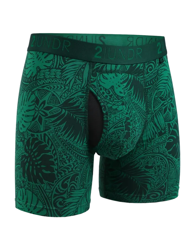 2UNDR 2UNDR Swing Shift Boxer Brief Coastal Green