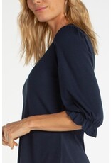 Liverpool Los Angeles Liverpool Elbow Sleeve Notch Knit Tee