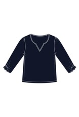 Liverpool Los Angeles Liverpool Elbow Sleeve Notch Knit Tee