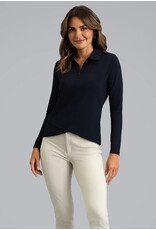 IBKul IBKul Layered Long Sleeve Polo Black