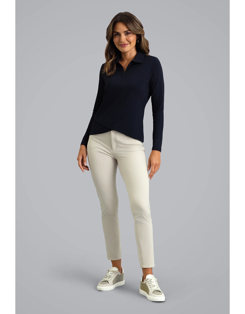 IBKul IBKul Layered Long Sleeve Polo Black