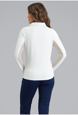 IBKul IBKul Layered Long Sleeve Polo White