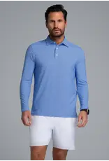 IBKul IBKul Cube Art Long Sleeve Polo White/Royal