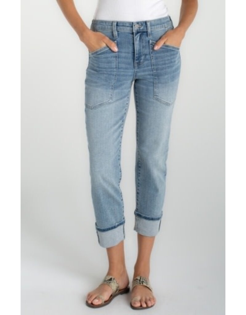 Liverpool Los Angeles Liverpool Marley Cropped Girlfriend Cuffed Jean