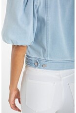 Liverpool Los Angeles Liverpool Puff Sleeve Cropped Trucker Jacket