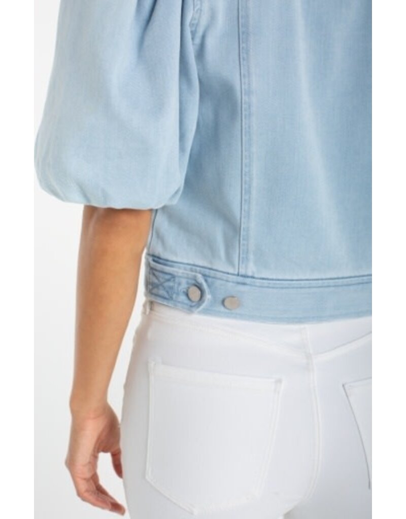 Liverpool Los Angeles Liverpool Puff Sleeve Cropped Trucker Jacket