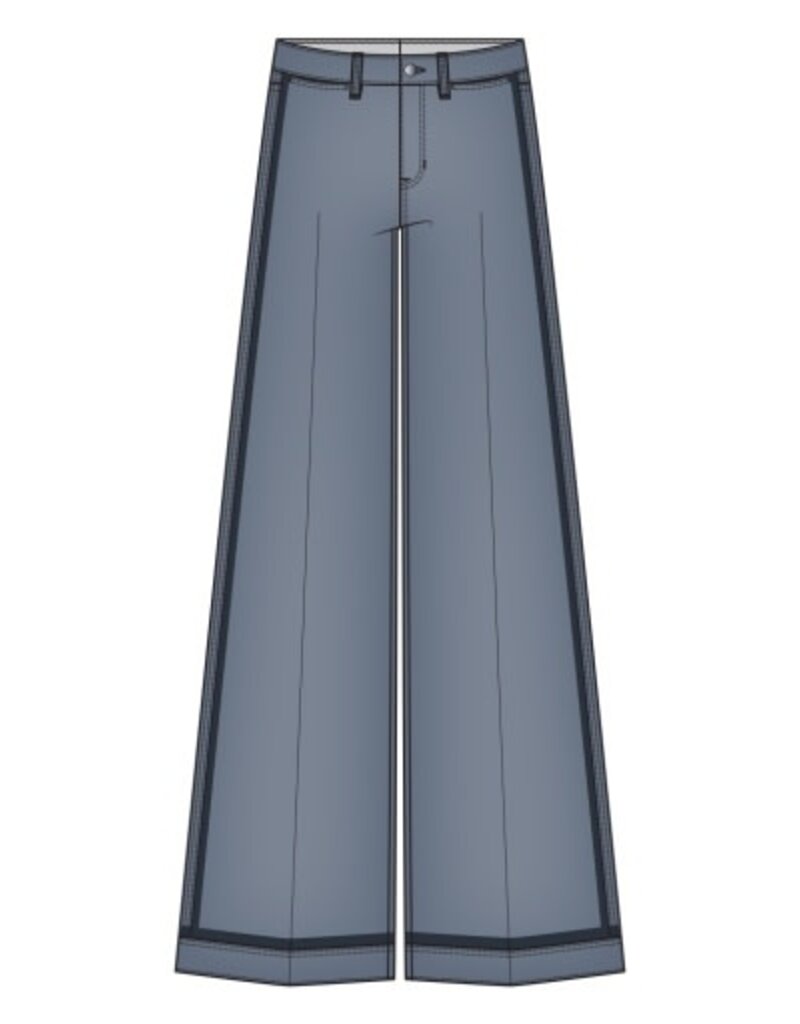 Liverpool Los Angeles Liverpool Super Stride Wide Leg with Shadow Cuff 30" inseam