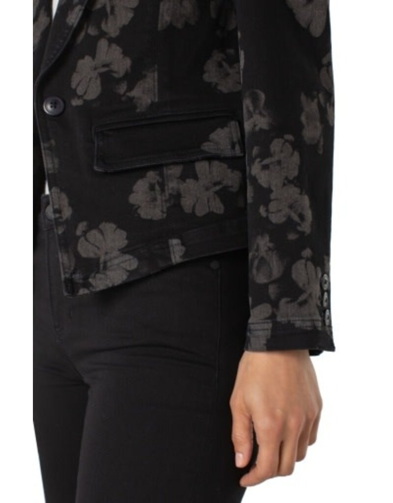 Liverpool Los Angeles Liverpool Notch Collar One Button Blazer