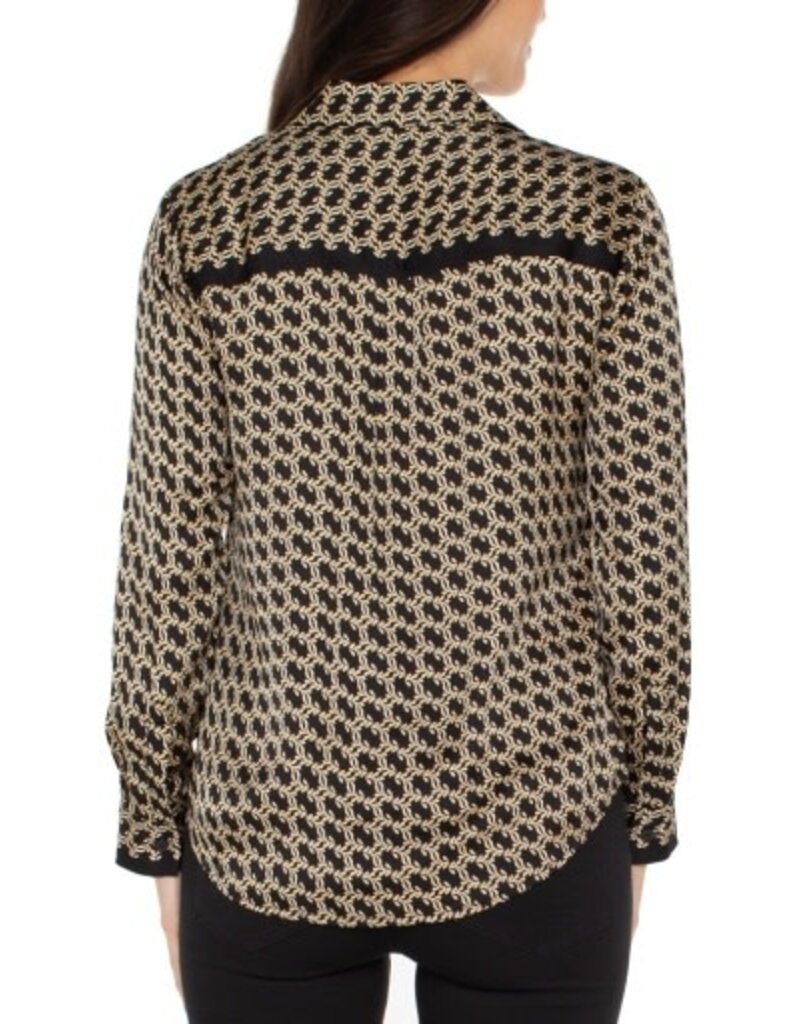 Liverpool Los Angeles Liverpool Long Sleeve Button Front Woven Shirt