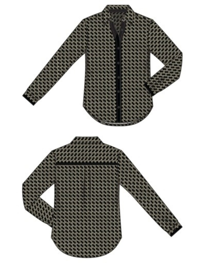 Liverpool Los Angeles Liverpool Long Sleeve Button Front Woven Shirt