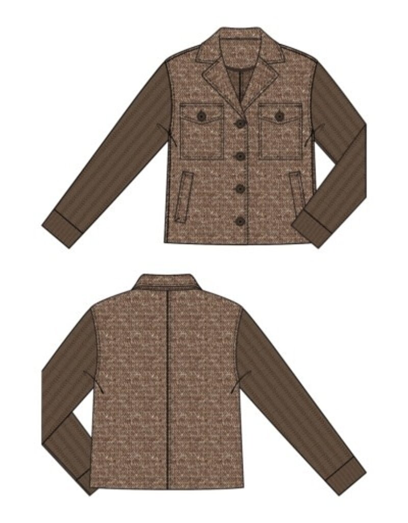 Liverpool Los Angeles Liverpool Shacket with Sweater Sleeves