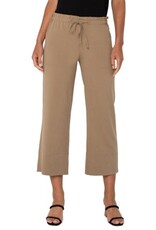 Liverpool Los Angeles Liverpool Pull On Tie Waist Wide Leg Ankle Pants 26" inseam