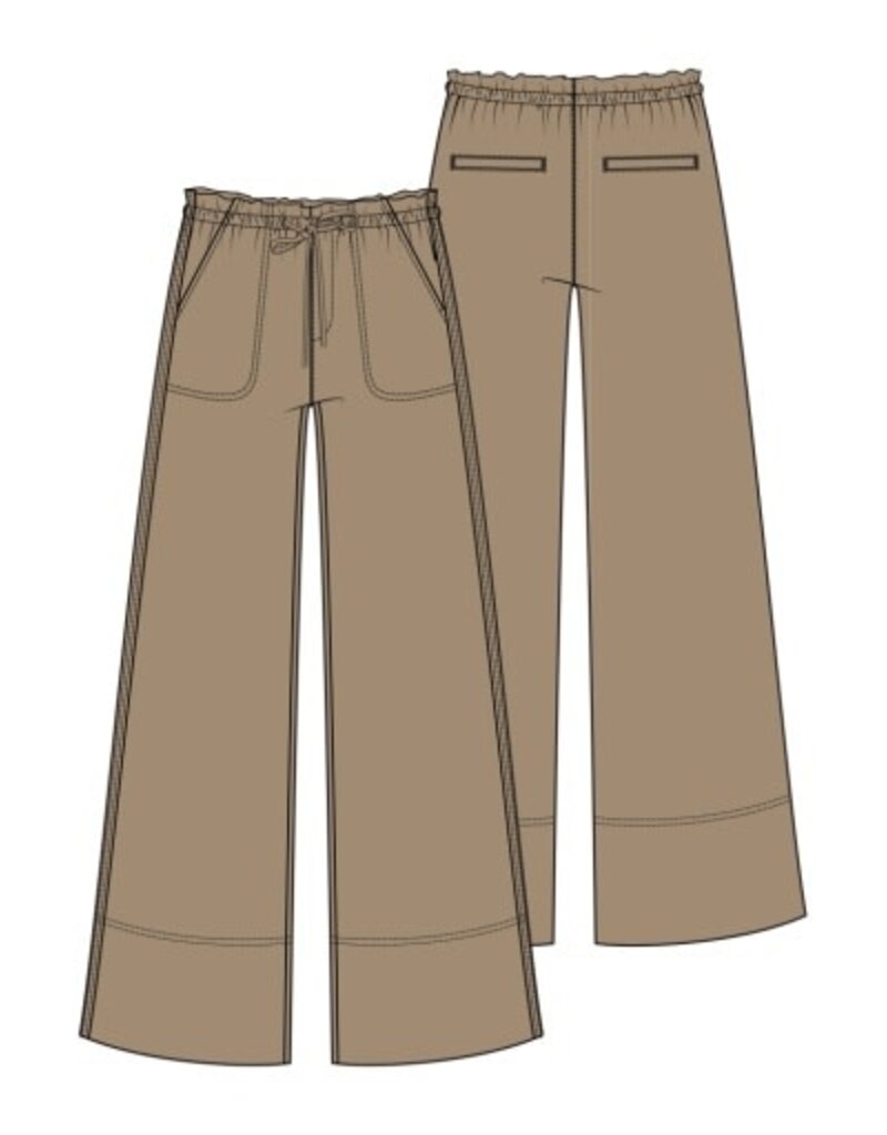 Liverpool Los Angeles Liverpool Pull On Tie Waist Wide Leg Ankle Pants 26" inseam