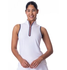 Belyn Key Belyn Key Rosie Mock Sleeveless Chalk/Papaya/Ink