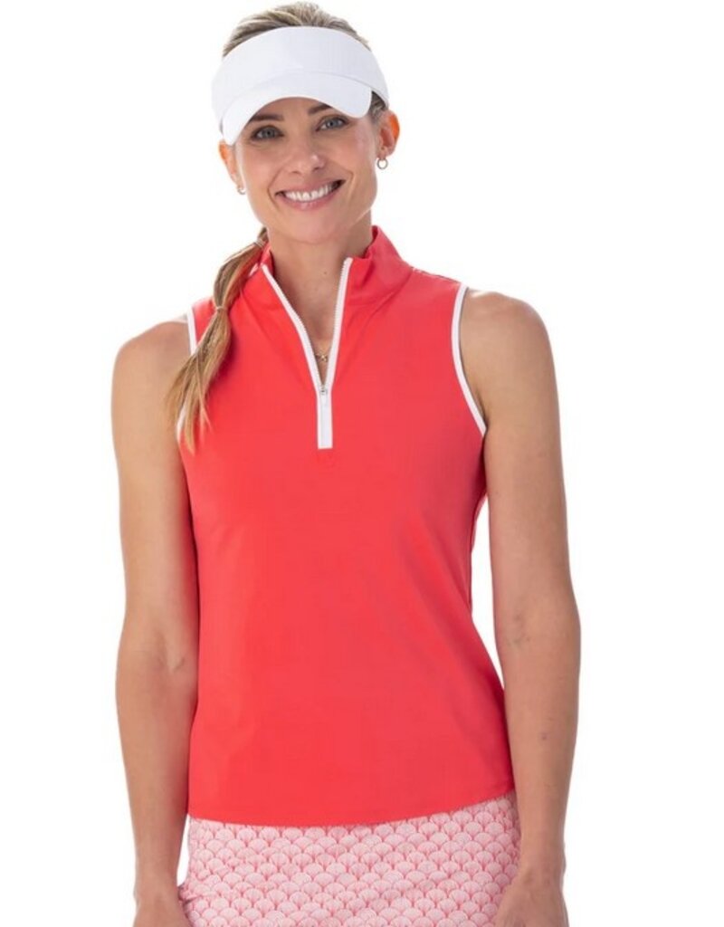 Belyn Key Belyn Key Mock Cutaway Sleeveless Papaya