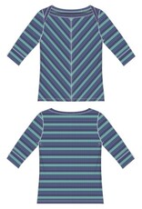 Liverpool Los Angeles Liverpool Half Sleeve Foldover Boat Neck Knit Top