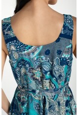 Liverpool Los Angeles Liverpool Sleeveless Woven Maxi Dress with Self Belt