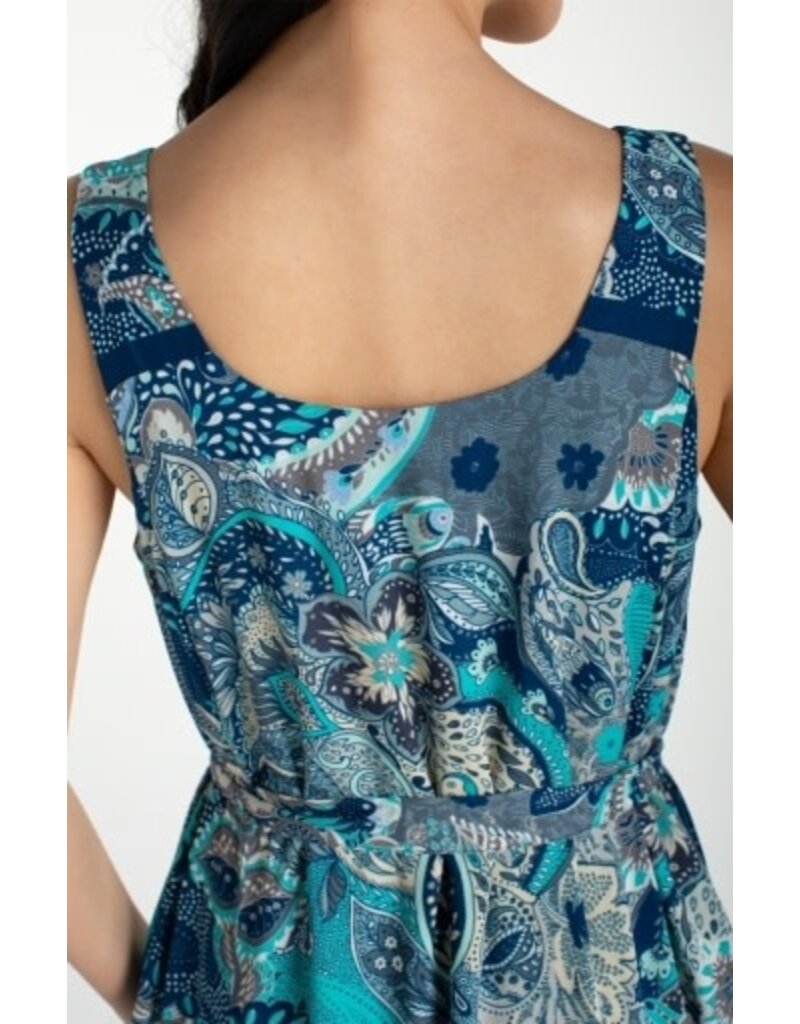 Liverpool Los Angeles Liverpool Sleeveless Woven Maxi Dress with Self Belt