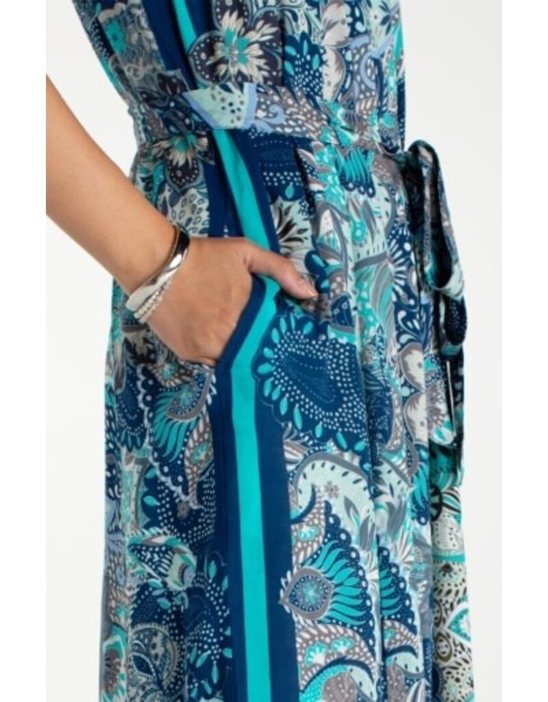 Liverpool Los Angeles Liverpool Sleeveless Woven Maxi Dress with Self Belt