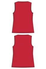 Liverpool Los Angeles Liverpool Sleeveless High Boatneck Knit Top Tango Red