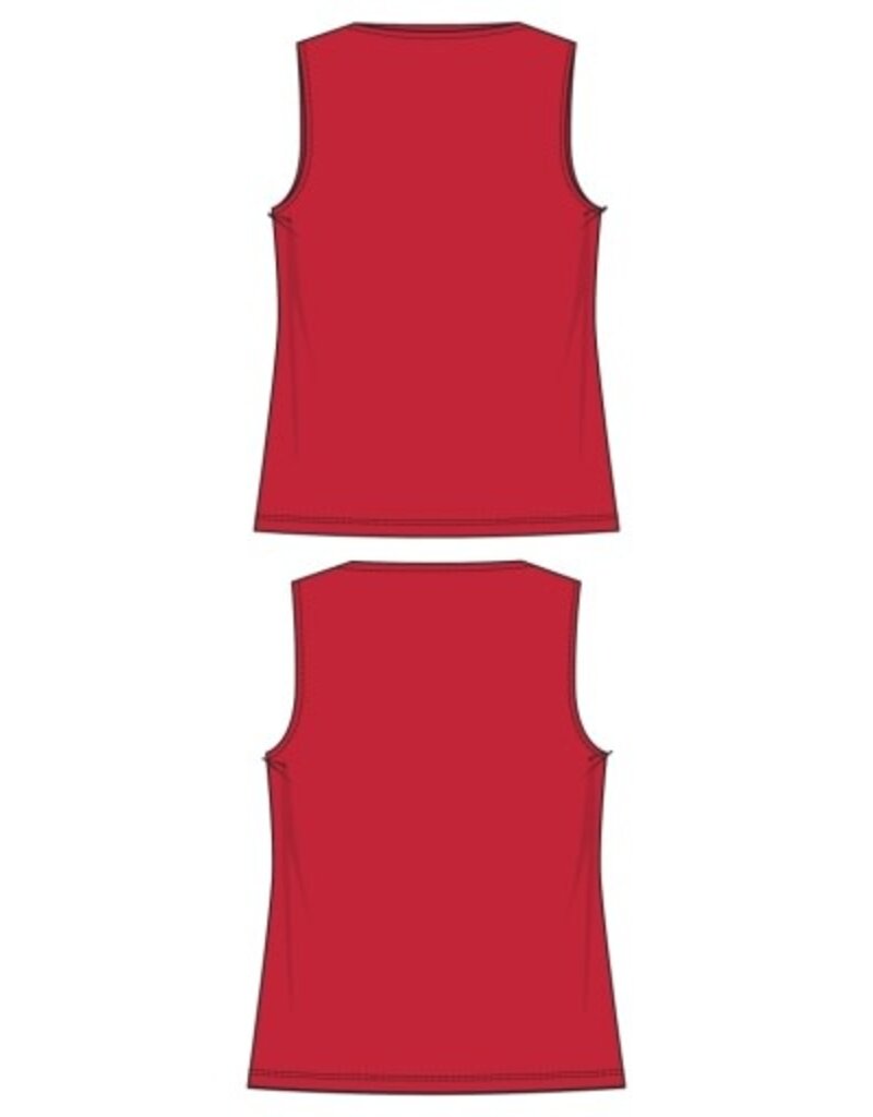 Liverpool Los Angeles Liverpool Sleeveless High Boatneck Knit Top Tango Red