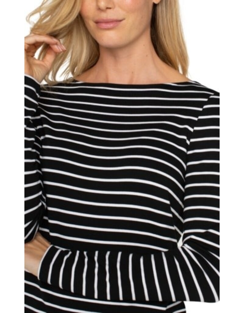 Liverpool Los Angeles Liverpool Long Sleeve Boatneck Knit Top