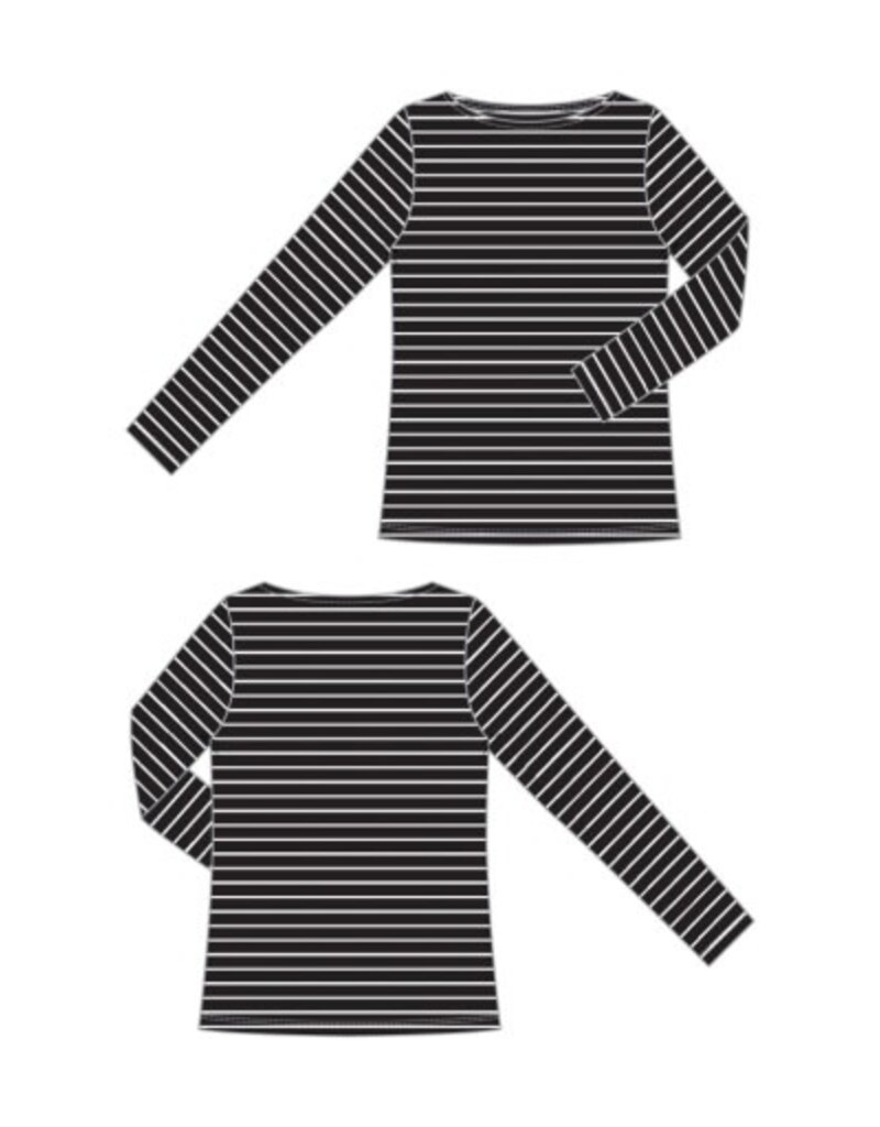 Liverpool Los Angeles Liverpool Long Sleeve Boatneck Knit Top